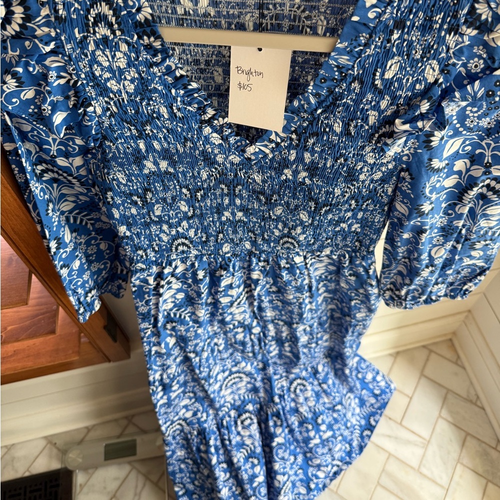 Blue Floral Maxi Dress - Picture 4 of 4